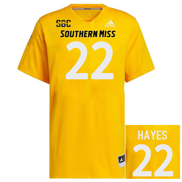 Southern Miss Golden Eagles #22 Jermane Hayes Football Jersey Stitched-Gold Southern Miss Golden Eagles #22 Jermane Hayes Football Jersey Stitched-Gold